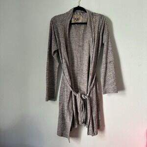UGG Australia Women's Hoodie Sweater Cardigan Dress Robe Oatmeal Size L Pockets‎
